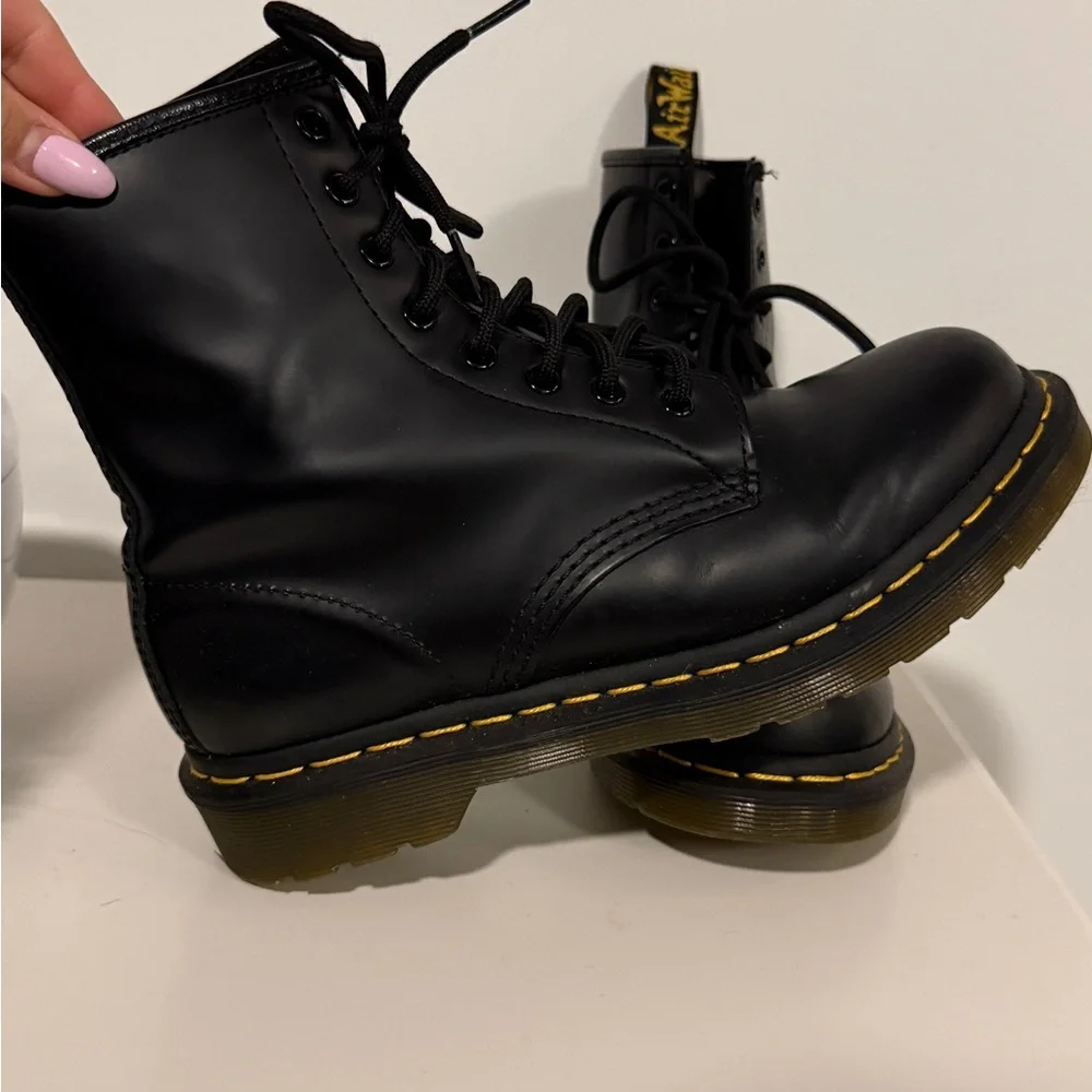 Dr. Martens Black Leather Boots - Picture 4 of 9